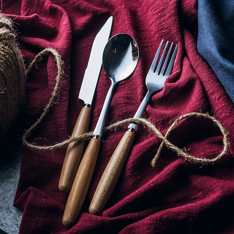 Creativity Europe Dinner Set Wooden Handle Eco Friendly Luxury Tableware Set Design Juegos De Vajilla Wedding Decoration EC50cj
Creativity Europe Dinner Set Wooden Handle Eco Friendly Luxury Tableware Set Design Juegos De Vajilla Wedding Decoration EC50cj
