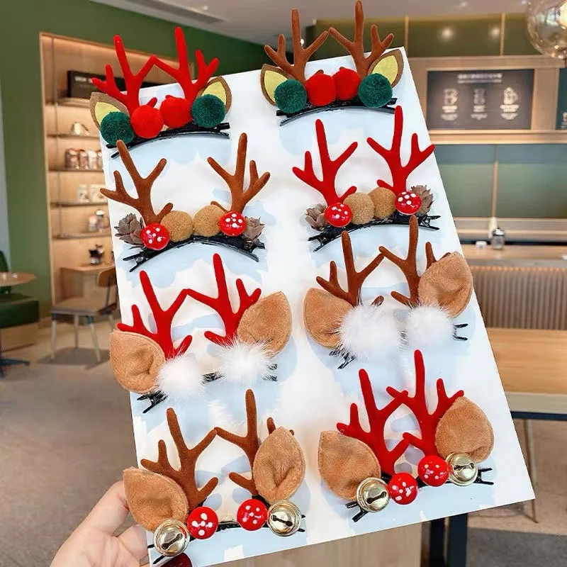 Christmas Hairpin Overhead Hairpin Headdress Christmas Hairpin Women's Net Red Antler Hairpin Funny and Lovely Jewelry
Christmas Hairpin Overhead Hairpin Headdress Christmas Hairpin Women's Net Red Antler Hairpin Funny and Lovely Jewelry