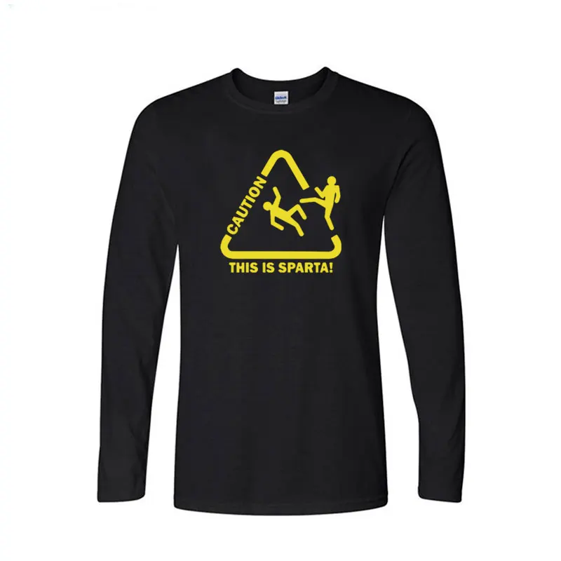 Caution This Is Sparta Print Men Casual Long Sleeve Cotton T Shirt Funny Hip Hop Tops Tees Man Brand Clothing
Caution This Is Sparta Print Men Casual Long Sleeve Cotton T Shirt Funny Hip Hop Tops Tees Man Brand Clothing