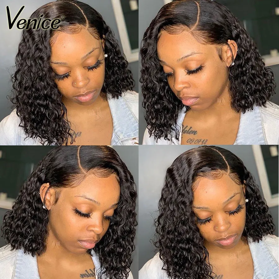 Venice Hair 13x6 Lace Front Human Hair Wig For Black Women Lace Frontal Wig Pre Plucked With Baby Hair Curly Short Remy Hair
Venice Hair 13x6 Lace Front Human Hair Wig For Black Women Lace Frontal Wig Pre Plucked With Baby Hair Curly Short Remy Hair