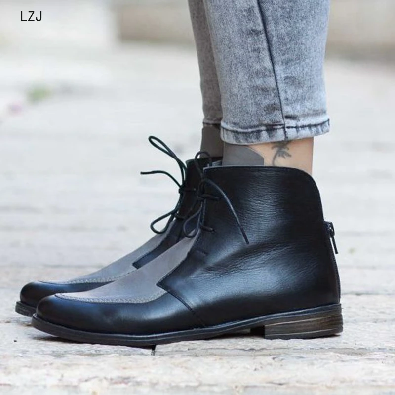LZJ 2019 Plus Size Ankle Boots Women Platform Lace Up Buckle Shoes Thick Heel Short Boot Ladies Casual Footwear Drop Shipping
LZJ 2019 Plus Size Ankle Boots Women Platform Lace Up Buckle Shoes Thick Heel Short Boot Ladies Casual Footwear Drop Shipping