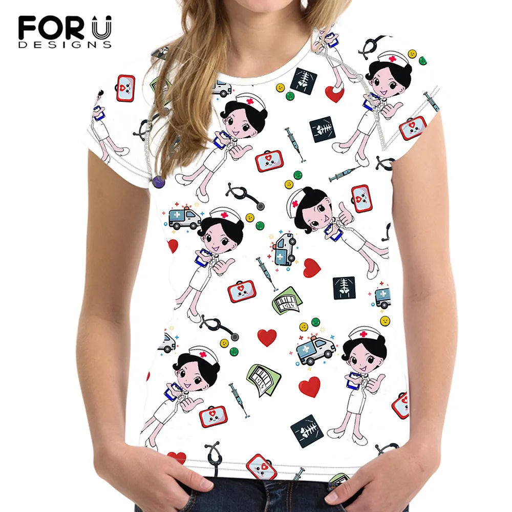 FORUDESIGNS White Oversized T-shirts Womens Nurse Girls Cartoon 3D Printed Ladies Fashion Loose Tee Tops Casual Female Clothing
FORUDESIGNS White Oversized T-shirts Womens Nurse Girls Cartoon 3D Printed Ladies Fashion Loose Tee Tops Casual Female Clothing