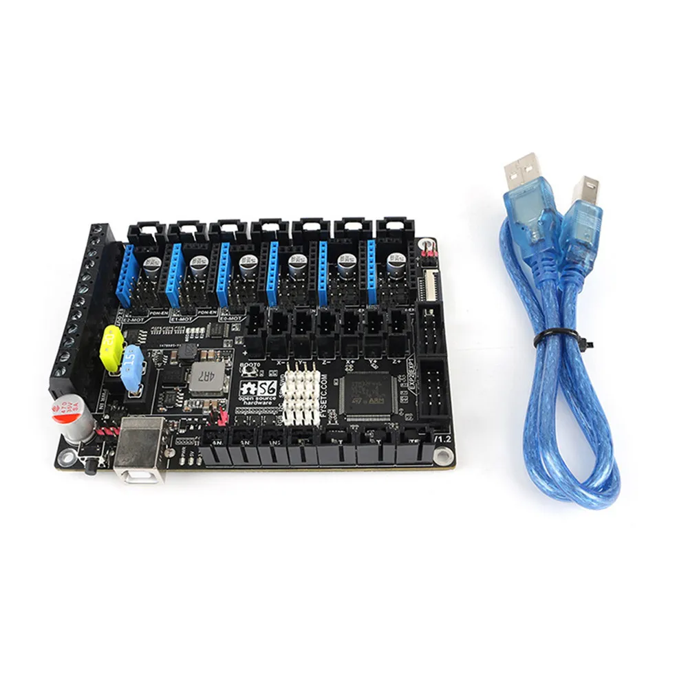 Профессиональная материнская плата S6 V1.2 ARM32-bit с поддержкой 6X TMC драйверов, цветной сенсорный экран, аксессуары для 3D принтера
Профессиональная материнская плата S6 V1.2 ARM32-bit с поддержкой 6X TMC драйверов, цветной сенсорный экран, аксессуары для 3D принтера