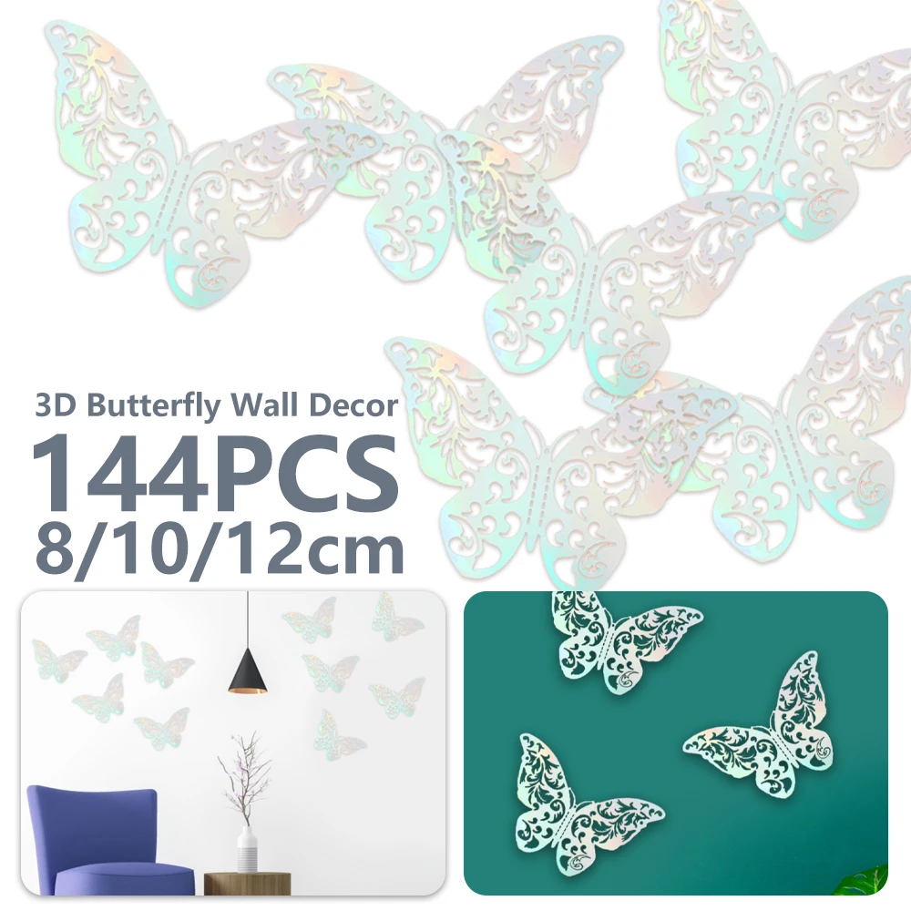 144pcs 3D Hollow Butterfly Wall Sticker Beautiful Butterfly for Kids Room Wall Decal Home Decoration Wedding Butterfly Sticker
144pcs 3D Hollow Butterfly Wall Sticker Beautiful Butterfly for Kids Room Wall Decal Home Decoration Wedding Butterfly Sticker