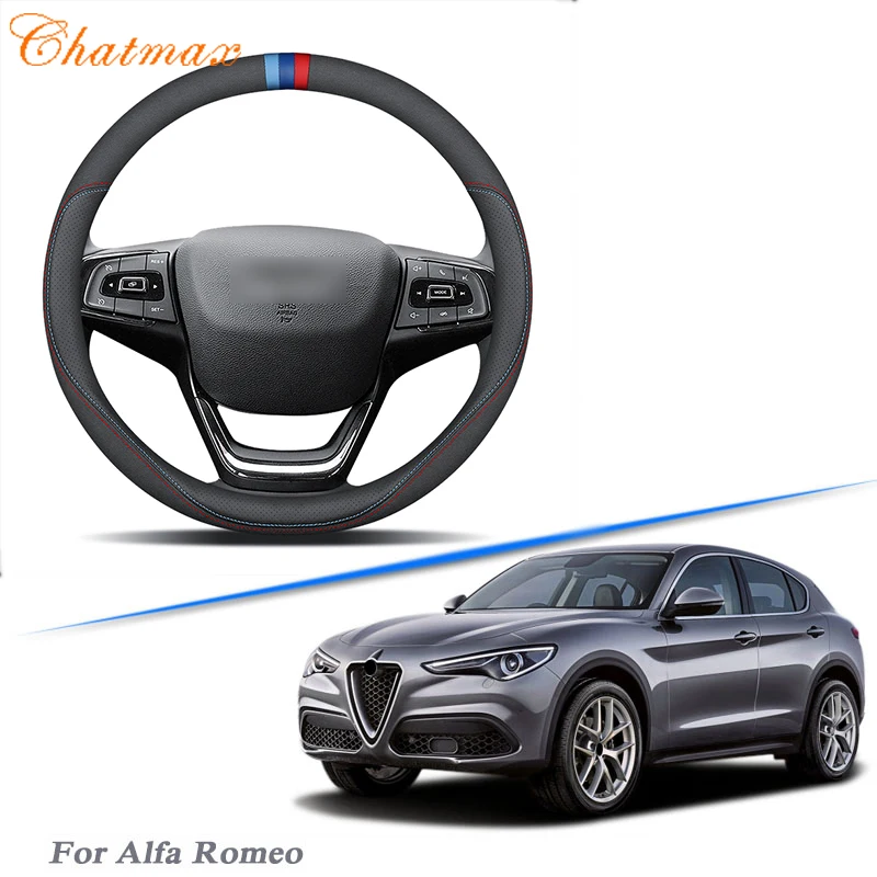 Чехол рулевого колеса автомобиля универсальная черная кожа подходит для Alfa-Romeo Stelvio всех серий, легко установить
Чехол рулевого колеса автомобиля универсальная черная кожа подходит для Alfa-Romeo Stelvio всех серий, легко установить
