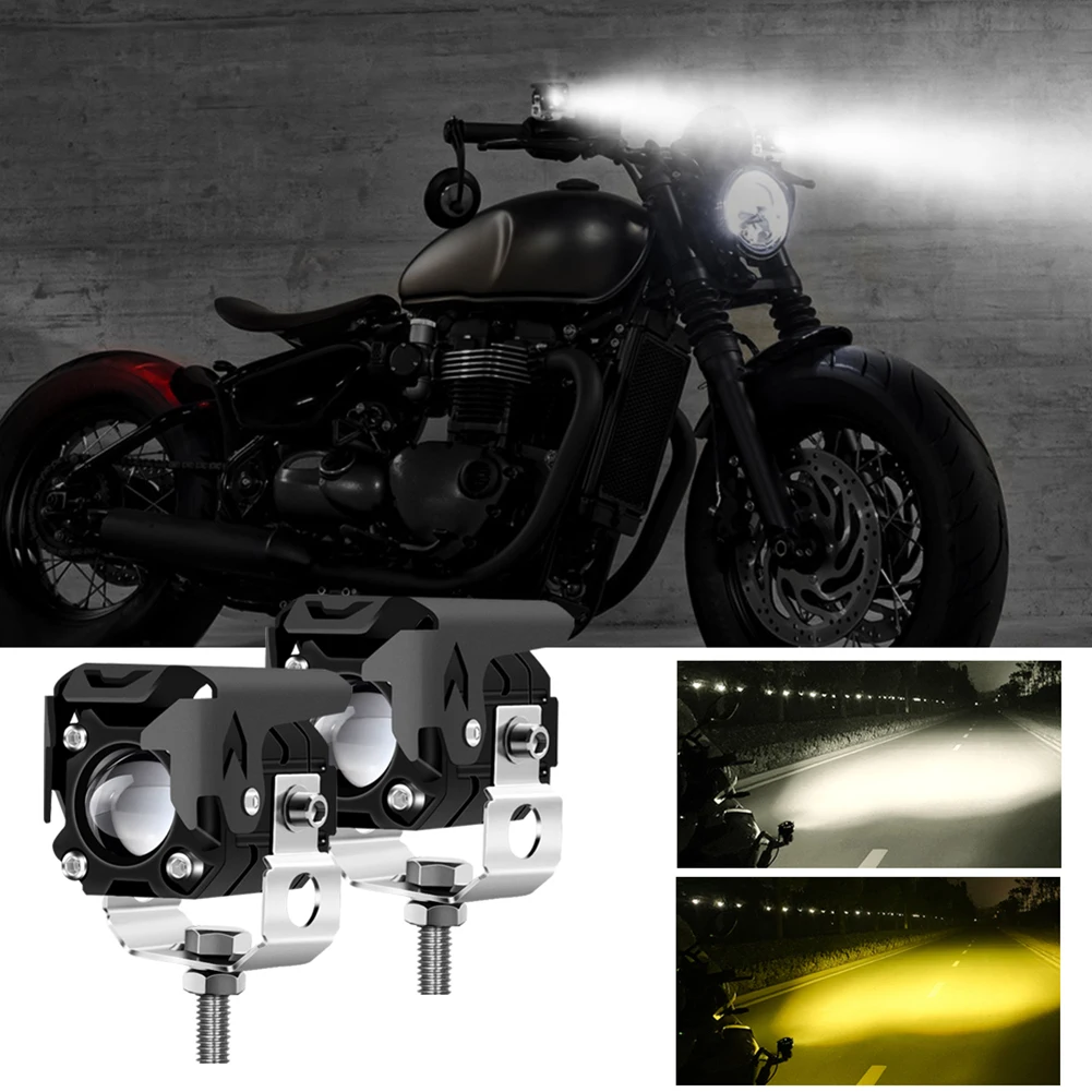 1Pair Universal LED Motorcycle Lights White-Amber External Auxiliary Work Lights LED Car Spotlights Waterproof Headlights
1Pair Universal LED Motorcycle Lights White-Amber External Auxiliary Work Lights LED Car Spotlights Waterproof Headlights