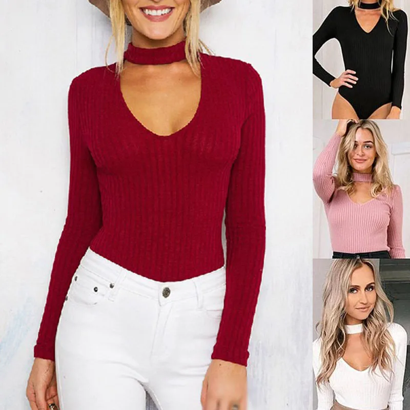Long Sleeve Bodysuit High Neck Top Stretch Leotard Basic Choker Ladies V-collar Womens
Long Sleeve Bodysuit High Neck Top Stretch Leotard Basic Choker Ladies V-collar Womens
