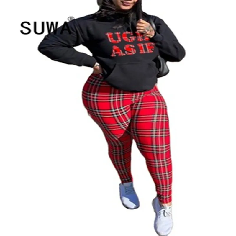 Classic Fashion Red Plaid Printed Matching Sets Women Two Piece Outfits Long Sleeve Top Tunic High Waist Pencil Pants
Classic Fashion Red Plaid Printed Matching Sets Women Two Piece Outfits Long Sleeve Top Tunic High Waist Pencil Pants