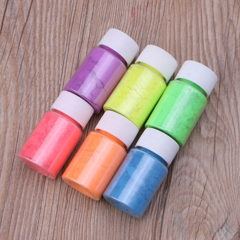 

R58E 6 Colors Resin Pigment Rainbow Pearl Powder Colorant Epoxy Mold Glitter Filling Material Manicure Decorations