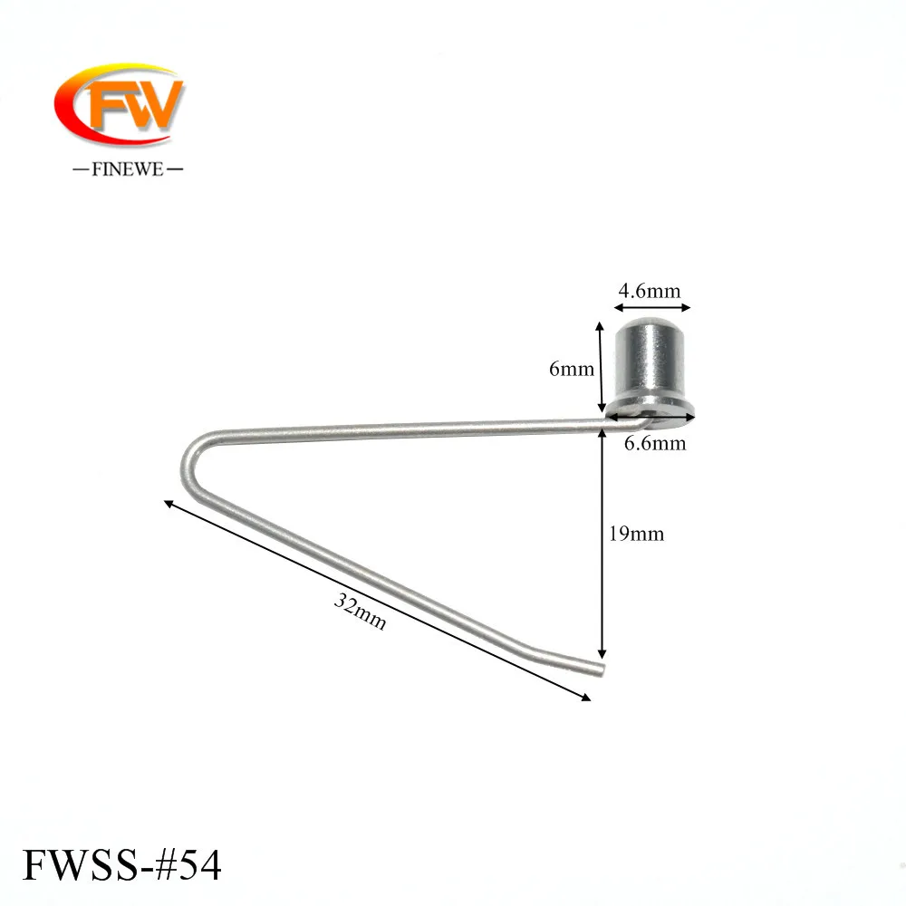 FINEWE 100PCS/lot Stainless Steel V Shape Wire Forming Spring Clip Pin Button for Hula Hoops Wholesale
FINEWE 100PCS/lot Stainless Steel V Shape Wire Forming Spring Clip Pin Button for Hula Hoops Wholesale