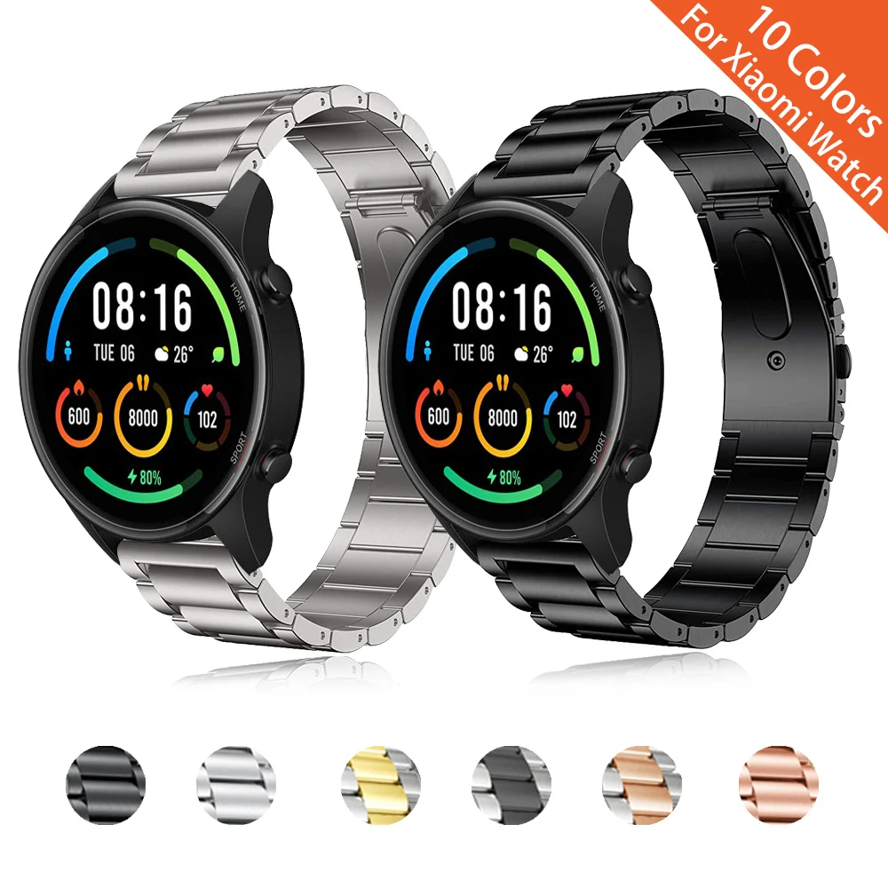 Ремешок из нержавеющей стали для Xiaomi Mi watch 22 мм, сменный цветной спортивный браслет для цветных наручных часов Mi Watch
Ремешок из нержавеющей стали для Xiaomi Mi watch 22 мм, сменный цветной спортивный браслет для цветных наручных часов Mi Watch