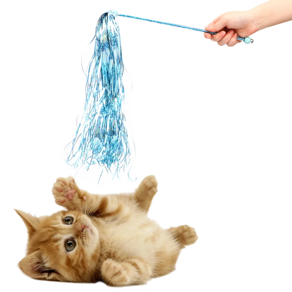 Cute Funny Colorful With Shining Tassel Cat Toys Plastic Rod Wand Cats Interactive Stick Cat Teaser Wand Pet Supplies
Cute Funny Colorful With Shining Tassel Cat Toys Plastic Rod Wand Cats Interactive Stick Cat Teaser Wand Pet Supplies