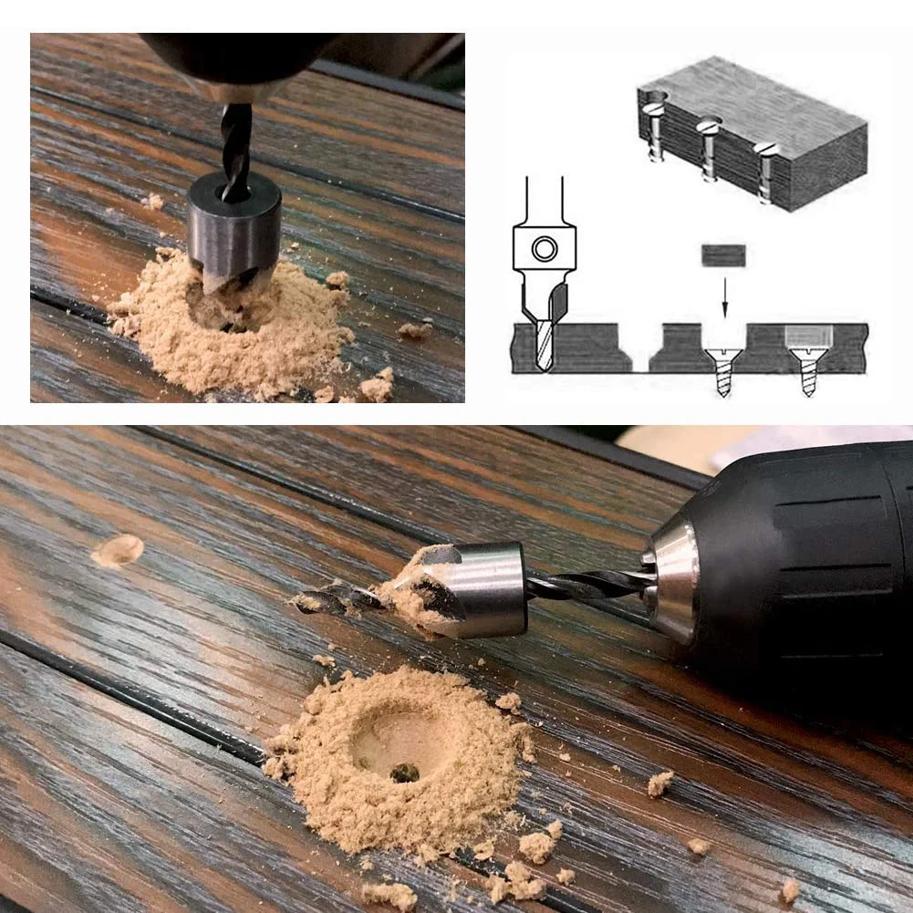 7PC 3PC Countersink Drill Bits Set Counter Sink Bit for Wood High Speed Steel Woodworking Carpentry Reamer With Free Hex Wrench
7PC 3PC Countersink Drill Bits Set Counter Sink Bit for Wood High Speed Steel Woodworking Carpentry Reamer With Free Hex Wrench