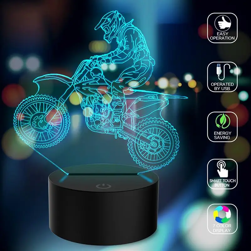 Table Lamp Desk Light Night Light Modern Bright Adorable Creative 3D Motocross Bike USB Charging Touch Control Gifts Decoration
Table Lamp Desk Light Night Light Modern Bright Adorable Creative 3D Motocross Bike USB Charging Touch Control Gifts Decoration