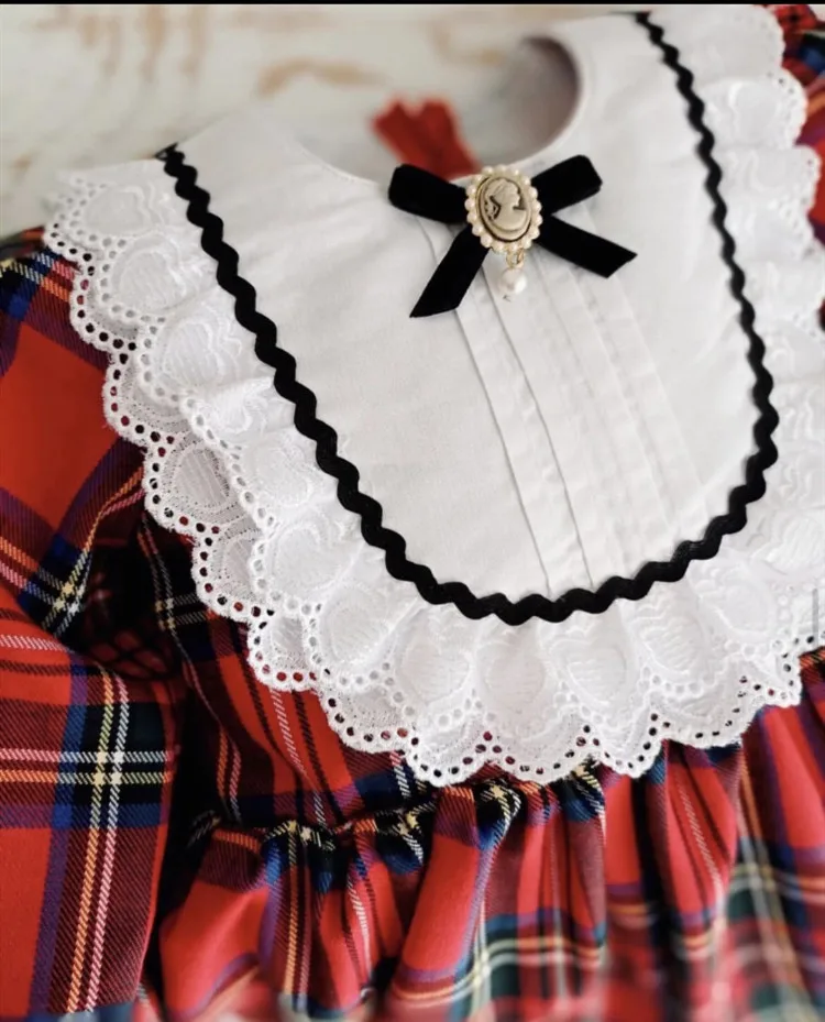 Baby Girl Auntumn Winter Red Plaid Palace Princess Dress for Christmas Casual 
Baby Girl Auntumn Winter Red Plaid Palace Princess Dress for Christmas Casual