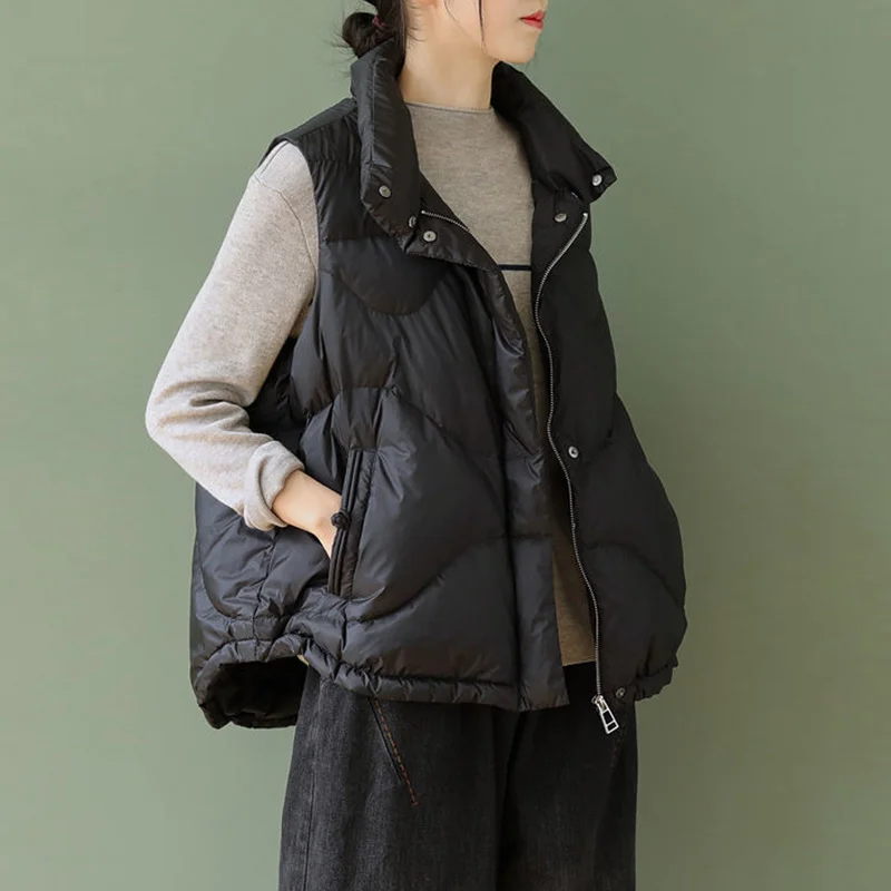 Women Winter Down Cotton Padded Puffer Vests Sleeveless Parkas Jacket Warm Bread Clothes Coat Korean Style Oversized Thickened
Women Winter Down Cotton Padded Puffer Vests Sleeveless Parkas Jacket Warm Bread Clothes Coat Korean Style Oversized Thickened