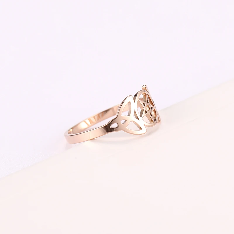 Unift Винтажные изящные кольца в виде пятиконечной звезды любви Ирландский Узел