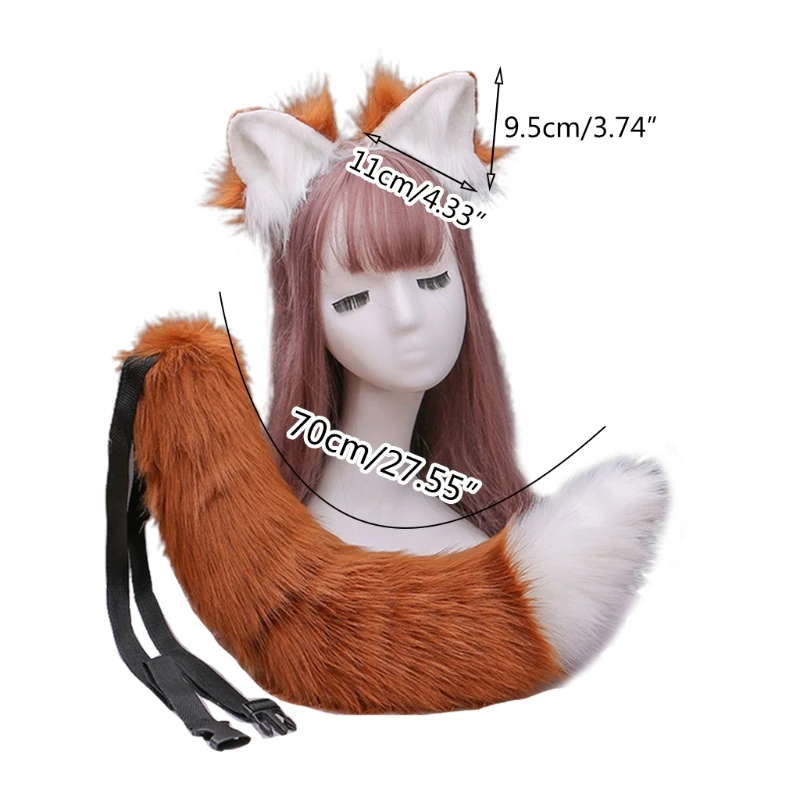 Adult Kids Fluffy Plush Pointed Cat Wolf Ears Hair Clips with Long Animal Tail Kit Halloween Anime Cosplay Party Costume
Adult Kids Fluffy Plush Pointed Cat Wolf Ears Hair Clips with Long Animal Tail Kit Halloween Anime Cosplay Party Costume