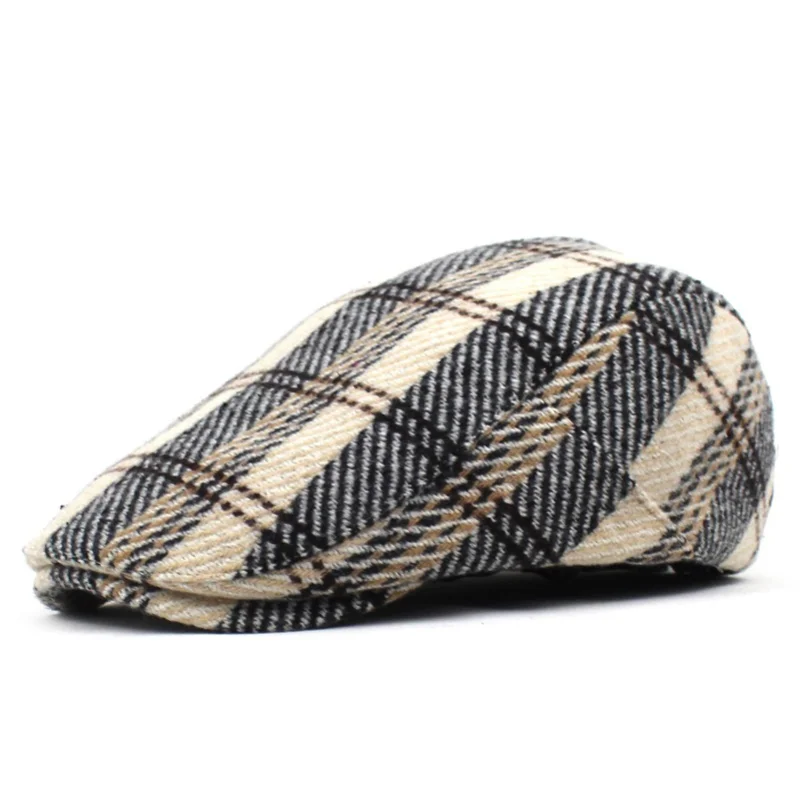 2021 new wool cotton hat men and women retro plaid beret forward cap travel vacation cap
2021 new wool cotton hat men and women retro plaid beret forward cap travel vacation cap