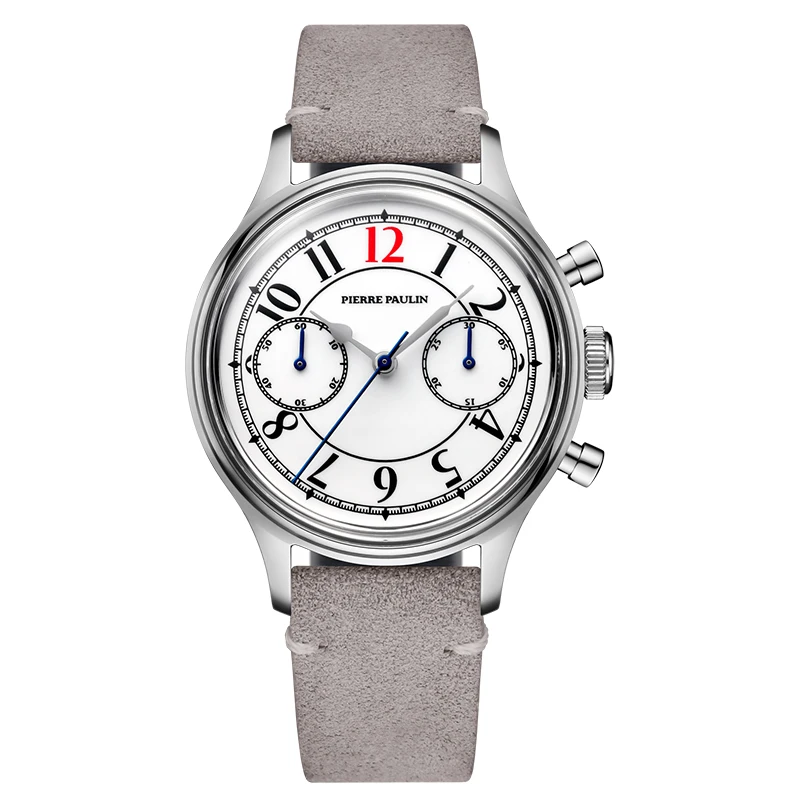 Merkur 38mm White Enamel Dial Red 12 Chronograph Function Polished Case Mechanical Hand Winding Movement Men's Pilot Watch
Merkur 38mm White Enamel Dial Red 12 Chronograph Function Polished Case Mechanical Hand Winding Movement Men's Pilot Watch