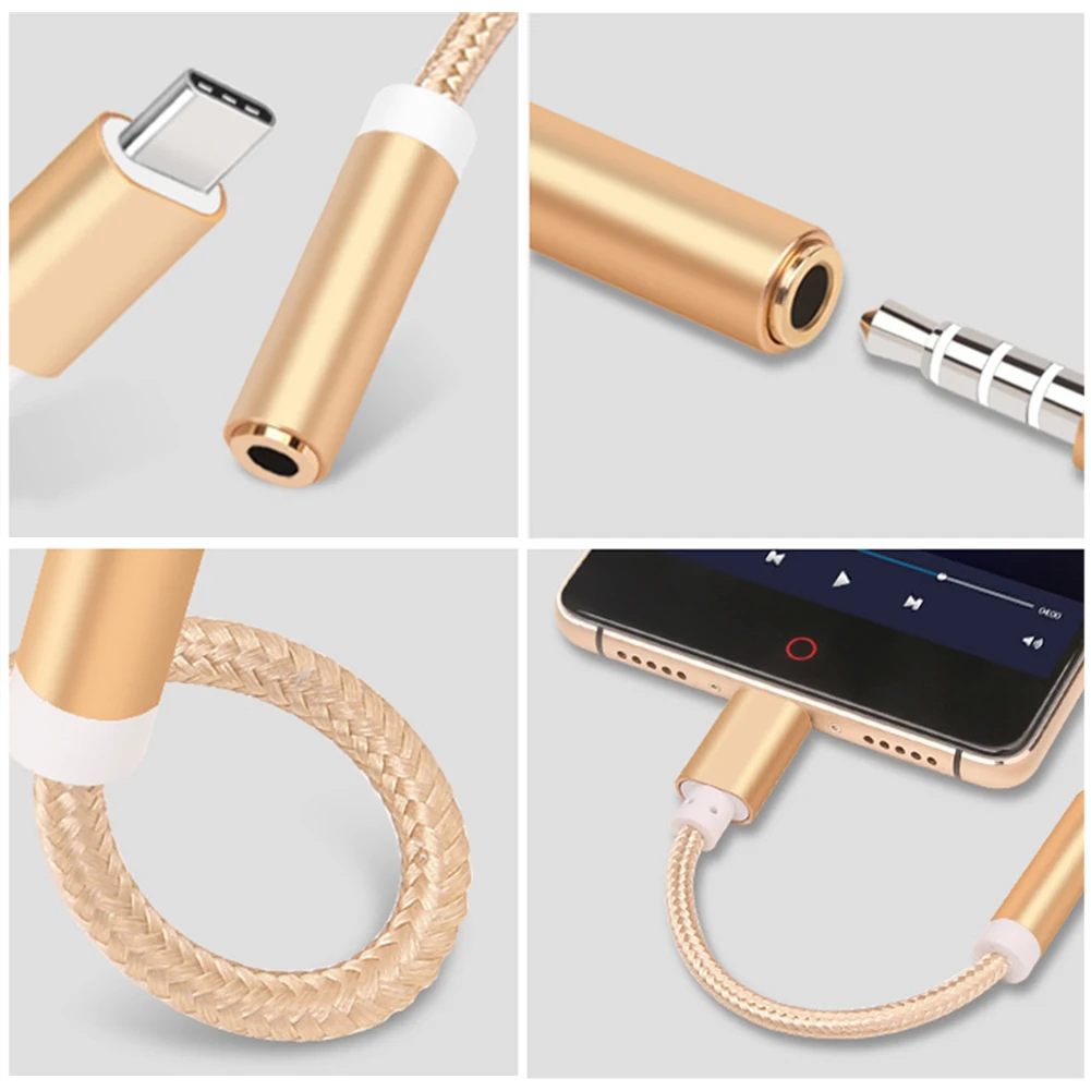 TypeC To 3.5mm Phone Accessory Practical Headphone Jack Audio Cable Lightweight Mini Portable Adapter Converter Aluminum Alloy | Мобильные
