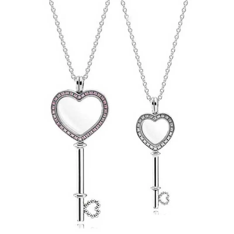 2 Size Floating Locket Heart Key Necklaces for Women 925 Sterling Silver Jewelry Glass Open Pendant Chain Necklaces Collier
2 Size Floating Locket Heart Key Necklaces for Women 925 Sterling Silver Jewelry Glass Open Pendant Chain Necklaces Collier
