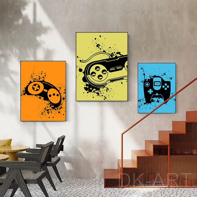 Abstract Black Gamepad Art Canvas Painting on the Wall Posters and Prints Modern Game Pictures for Boys Bedrom Home Decoration
Abstract Black Gamepad Art Canvas Painting on the Wall Posters and Prints Modern Game Pictures for Boys Bedrom Home Decoration