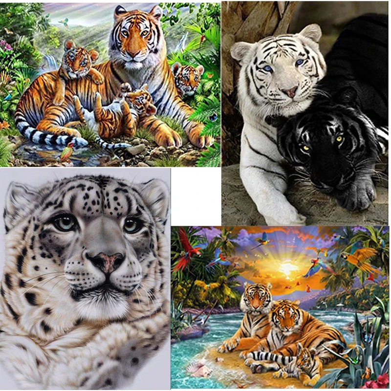 DIY 5D Diamond Painting Tiger Mosaic Full Round Drill Diamond Embroidery Cross Stitch Rhinestones Animal Wall Home Decor
DIY 5D Diamond Painting Tiger Mosaic Full Round Drill Diamond Embroidery Cross Stitch Rhinestones Animal Wall Home Decor