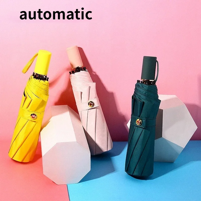 Automatic Umbrella High Quality Female Three-grip Umbrella Windproof Solid Color Umbrella Female Waterproof Umbrella
Automatic Umbrella High Quality Female Three-grip Umbrella Windproof Solid Color Umbrella Female Waterproof Umbrella