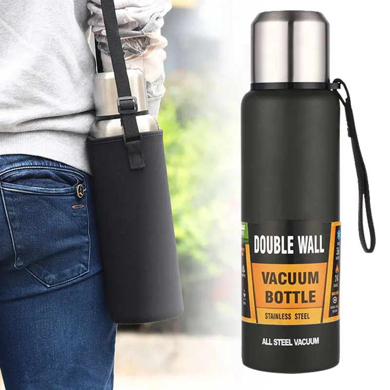 Large Capacity Stainless Steel Thermos Portable Vacuum Flask Insulated Tumbler with Rope Thermo Bottle 1500ml
Large Capacity Stainless Steel Thermos Portable Vacuum Flask Insulated Tumbler with Rope Thermo Bottle 1500ml