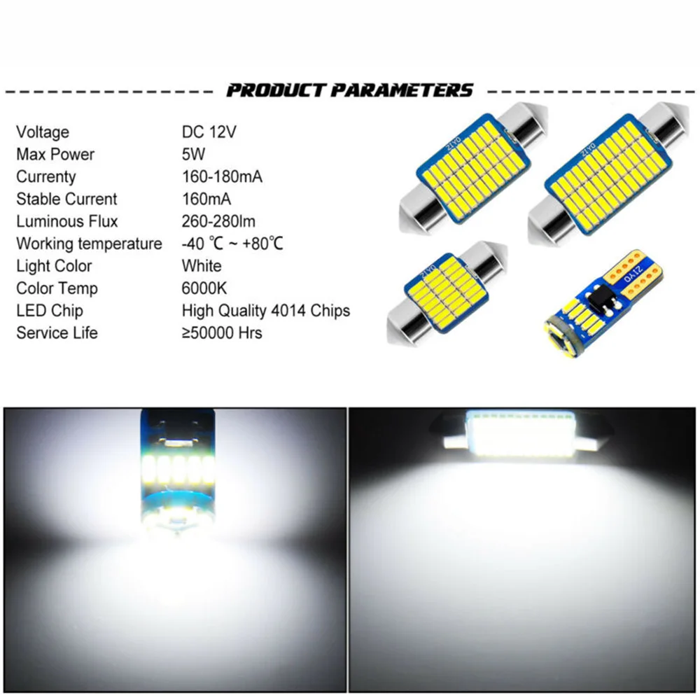 Interior LED Bulbs Kit Higher brightness 6000K For 2008-2017 Volvo XC70
Interior LED Bulbs Kit Higher brightness 6000K For 2008-2017 Volvo XC70