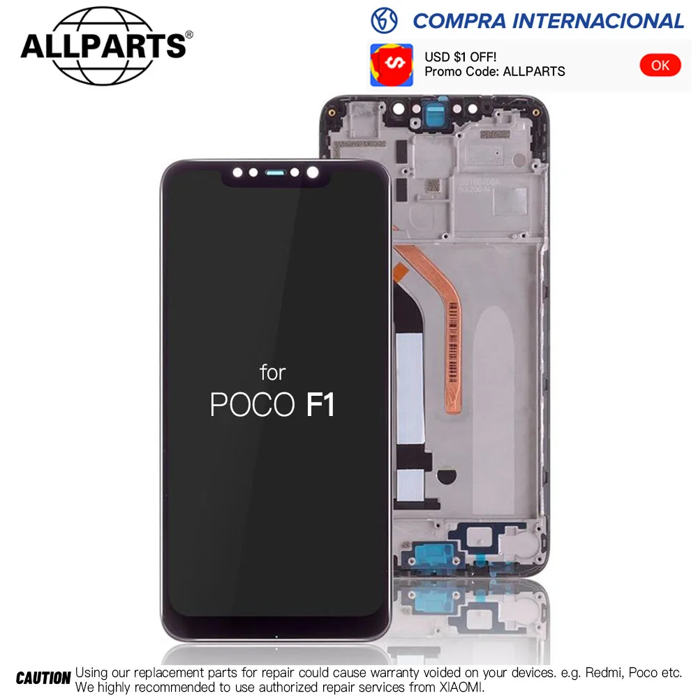 6,18”тачскрин Дисплей для XIAOMI Pocophone F1, POCO F1 LCD экран в сборе с тачскрином Оригинал
6,18”тачскрин Дисплей для XIAOMI Pocophone F1, POCO F1 LCD экран в сборе с тачскрином Оригинал