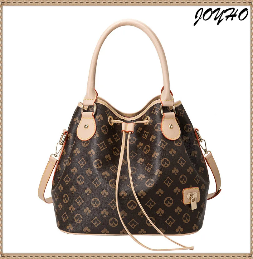 Ladies Bucket Handbag Bag Luxury Designer Leather Handbag Large Capacity Drawstring Shoulder Bag Vintage Printed Crossbody Bag
Ladies Bucket Handbag Bag Luxury Designer Leather Handbag Large Capacity Drawstring Shoulder Bag Vintage Printed Crossbody Bag