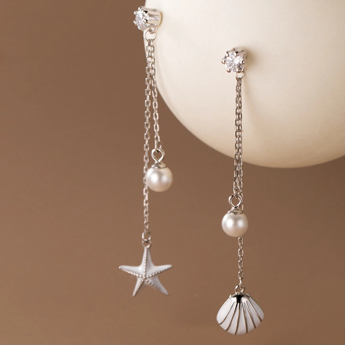 925 Sterling Silver Jewelry Charm Pearl Shell Starfish Dangle Drop Earrings For Women Long Tassel Earrings Wedding Birthday Gift
925 Sterling Silver Jewelry Charm Pearl Shell Starfish Dangle Drop Earrings For Women Long Tassel Earrings Wedding Birthday Gift