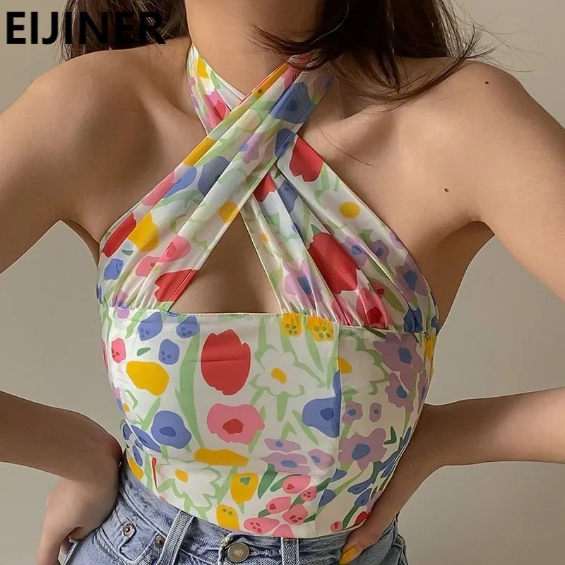 Spaghetti Strap Tank Top Cross Bandage V-Neck Cropped Top Women's 2021 Summer Sexy Casual Bustier Halter Party Club Print Vest
Spaghetti Strap Tank Top Cross Bandage V-Neck Cropped Top Women's 2021 Summer Sexy Casual Bustier Halter Party Club Print Vest