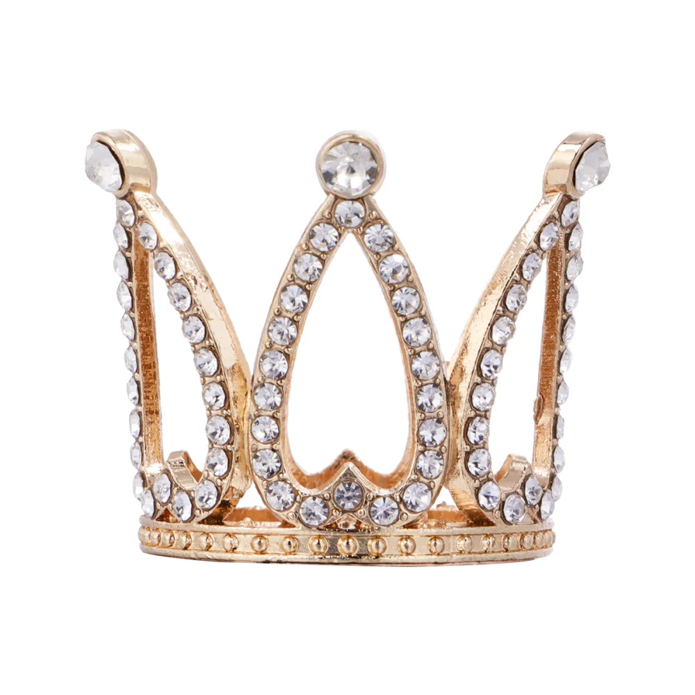 2pcs Mini Crown Cake Topper Rhinestone Crown Cake Ornament Party Cake Crown Topper (Golden)
2pcs Mini Crown Cake Topper Rhinestone Crown Cake Ornament Party Cake Crown Topper (Golden)