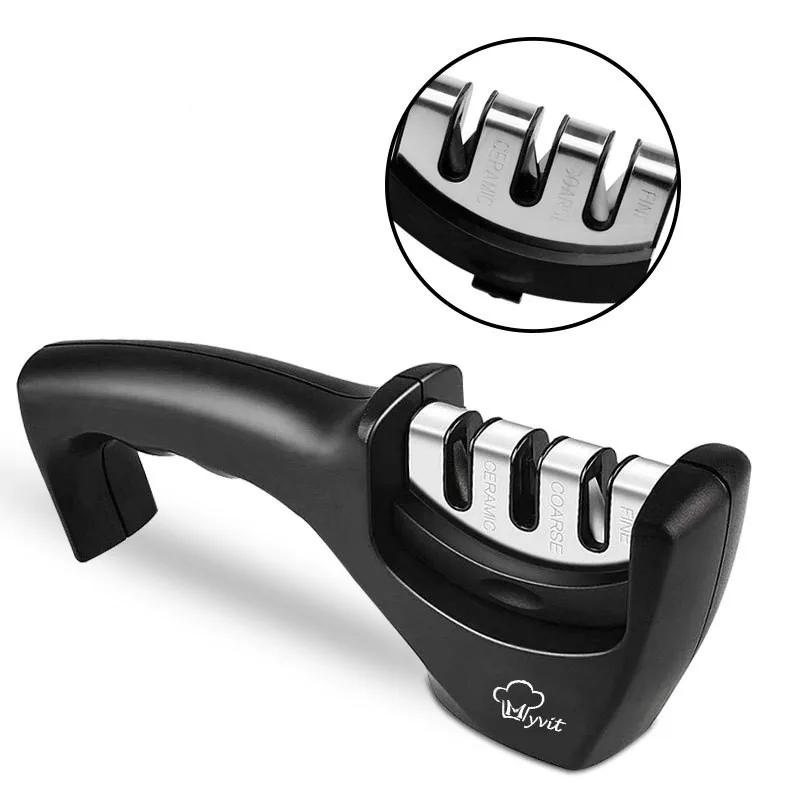 Knife Sharpener 3 Stages Tungsten Diamond Ceramic Sharpening Stone Grinder knives Whetstone Kitchen Knives Tool Accessories Home
Knife Sharpener 3 Stages Tungsten Diamond Ceramic Sharpening Stone Grinder knives Whetstone Kitchen Knives Tool Accessories Home