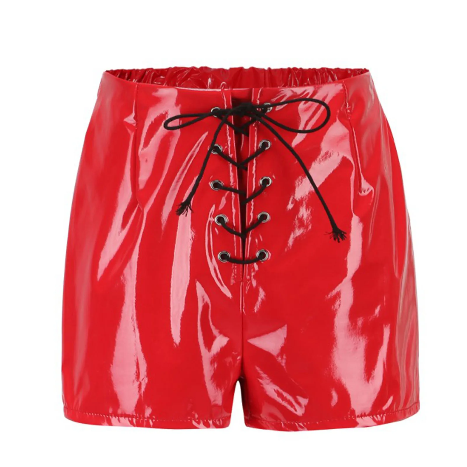 Women Glossy Faux Leather Shorts Fashion Sexy Gothic High Waist Front Lace-up Hot Pants Bottoms Latex Club Party
Women Glossy Faux Leather Shorts Fashion Sexy Gothic High Waist Front Lace-up Hot Pants Bottoms Latex Club Party