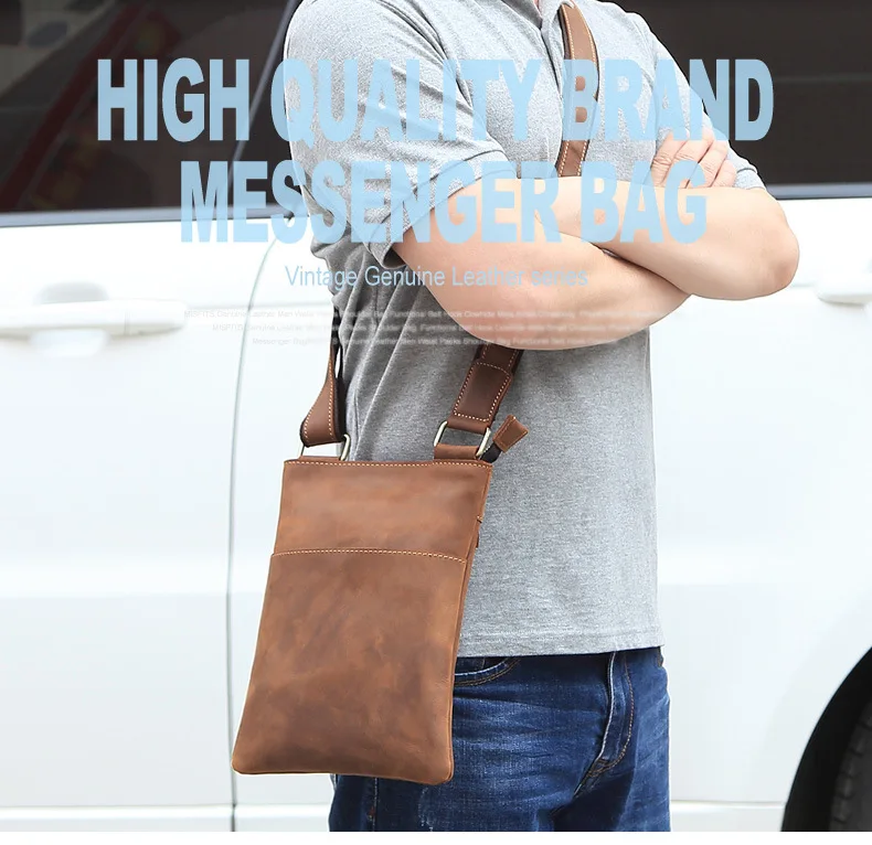 Men Crossbody Bag Vintage Genuine Cow Leather Handbag Luxury Brand Small Shoulder Bag 2020 Crazy Horse Leather for Male
Men Crossbody Bag Vintage Genuine Cow Leather Handbag Luxury Brand Small Shoulder Bag 2020 Crazy Horse Leather for Male