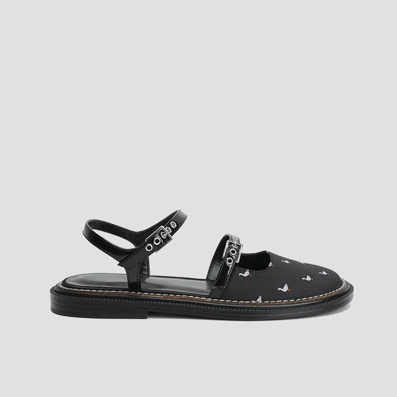 Women Brand Shallow Mouth Embroidered Slingbacks Shoe Comfortable Princess Mary Jane Flats Shoes Summer Sandalias Mujer
Women Brand Shallow Mouth Embroidered Slingbacks Shoe Comfortable Princess Mary Jane Flats Shoes Summer Sandalias Mujer
