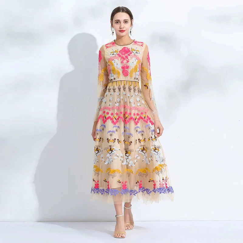 Luxury Designer Holiday Party Dress 2022 Spring Summer Fashion Floral Embroidery Mesh Long Sleeve Elegant Evening Cocktail Dress
Luxury Designer Holiday Party Dress 2022 Spring Summer Fashion Floral Embroidery Mesh Long Sleeve Elegant Evening Cocktail Dress