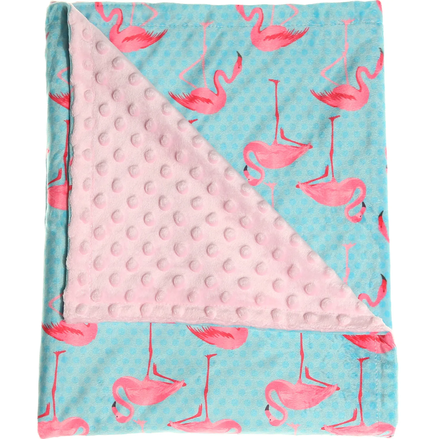 

Baby Blanket Super Soft Minky Blanket with Double Layer Dotted Backing Pink Flamingo Security Blanket for Newborns Nursery