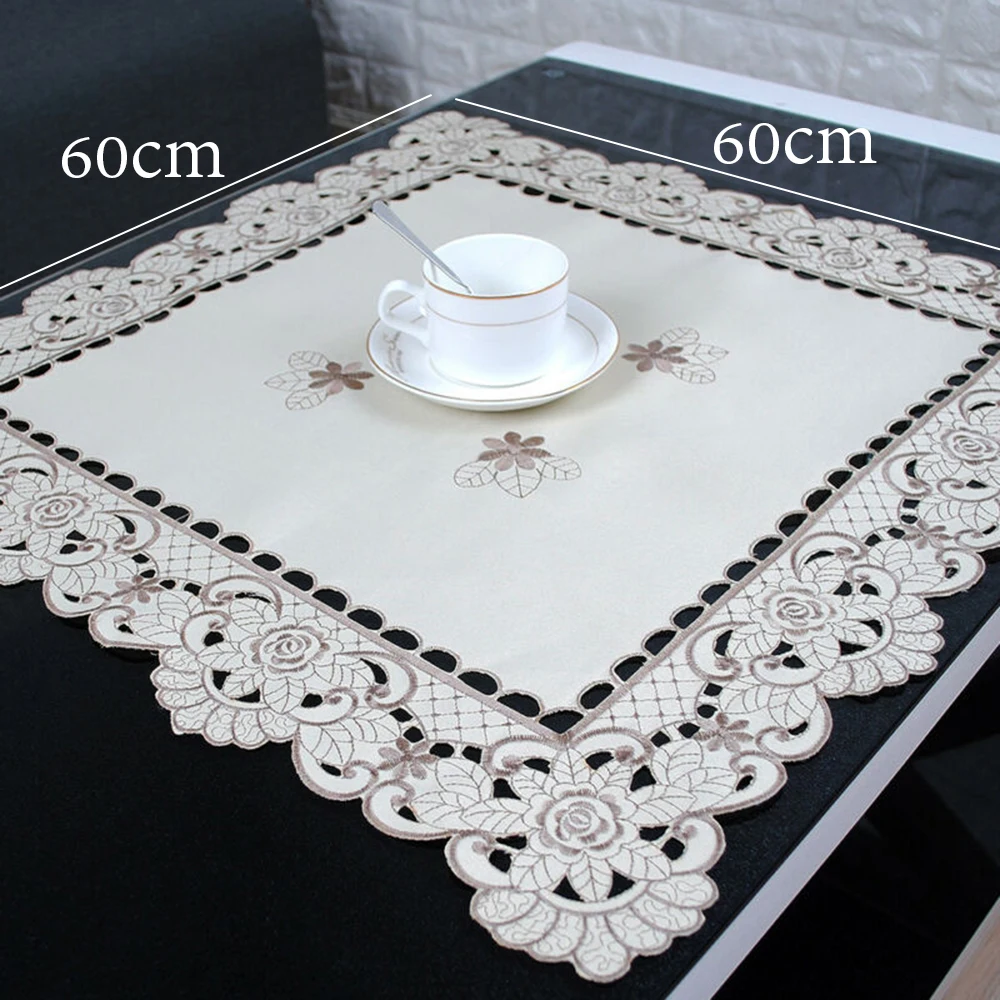 White Tablecloth Embroidered Lace Table Cloth Floral Tablecloth Satin Fabric Dining Room Decor Dust-proof Table Map
White Tablecloth Embroidered Lace Table Cloth Floral Tablecloth Satin Fabric Dining Room Decor Dust-proof Table Map
