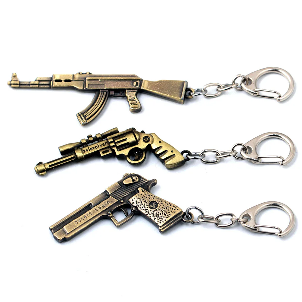 Брелок для ключей CSGO AK47 винтажная модель оружия пустынного орла с защитой от