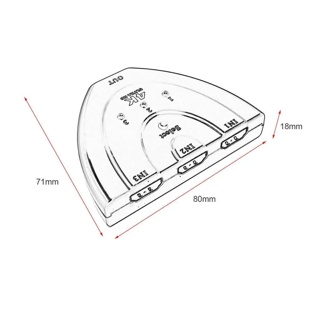 HDMI AUTO Switch Switcher 4K*2K 3D Mini HDMI Splitter 3 in 1 out Port Hub for DVD HDTV Xbox PS3 PS4 1080P hot sale new
HDMI AUTO Switch Switcher 4K*2K 3D Mini HDMI Splitter 3 in 1 out Port Hub for DVD HDTV Xbox PS3 PS4 1080P hot sale new