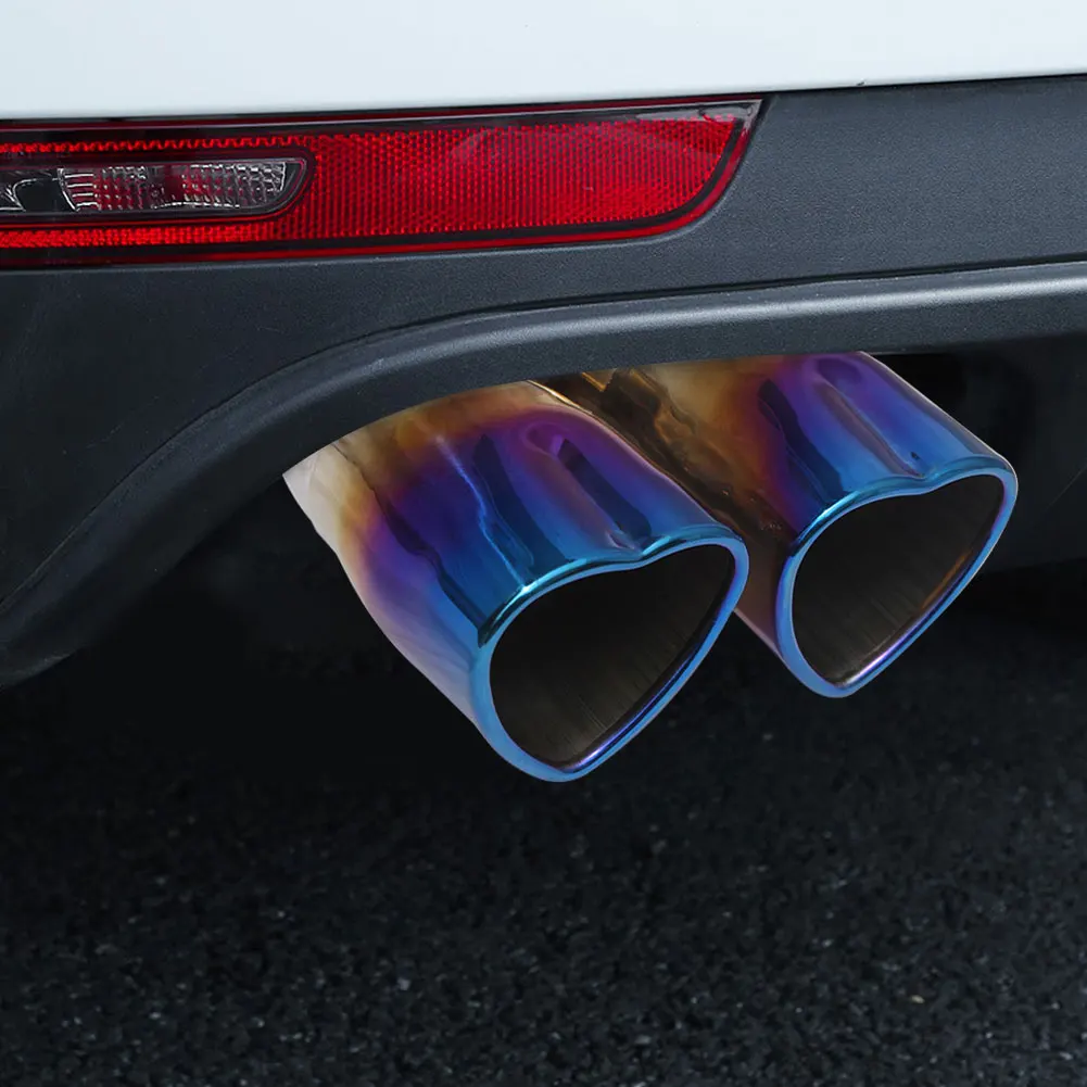 New 2.5 inch Inlet Square End One Change Dual Stainless Steel Exhaust Tip Bolt-on Heart Edge Tailpipe Tip Two Double
New 2.5 inch Inlet Square End One Change Dual Stainless Steel Exhaust Tip Bolt-on Heart Edge Tailpipe Tip Two Double