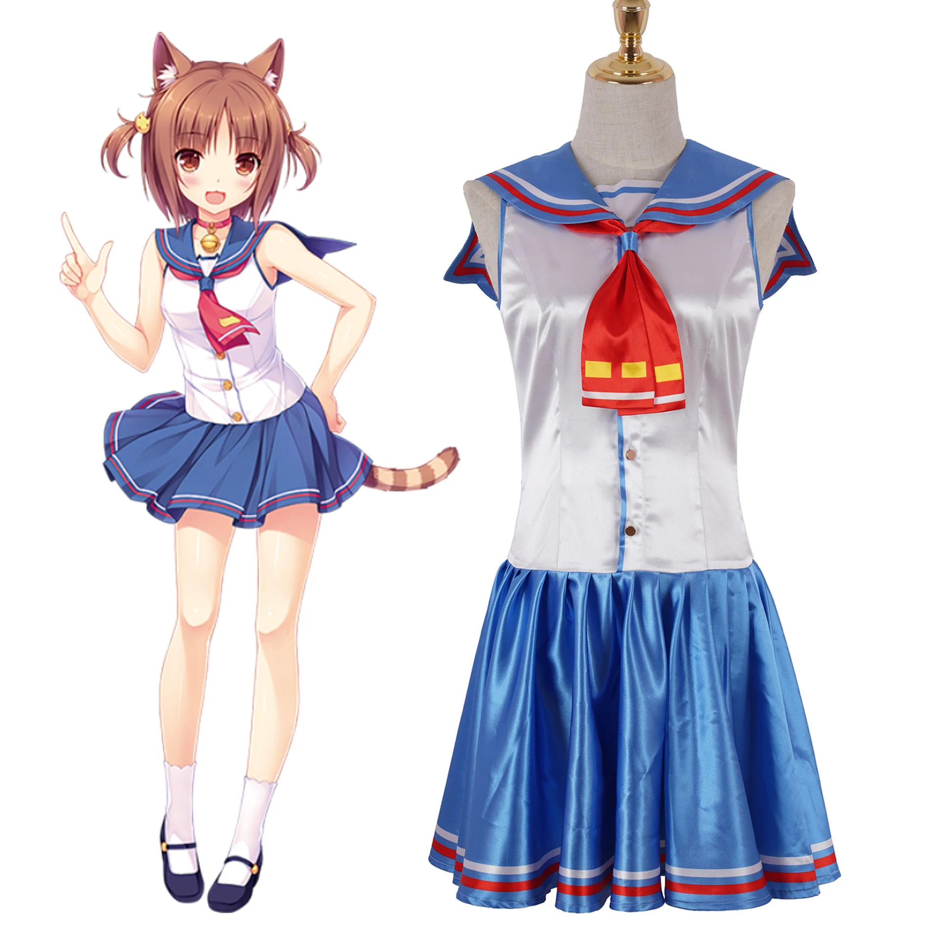 AnimeGame NEKOPARA Cosplay Azuki Costume Woman Clothes Sailor Suit Girls Dress Skirt Cat Girl Cute Kawaii Lolita Outfits Uniform
AnimeGame NEKOPARA Cosplay Azuki Costume Woman Clothes Sailor Suit Girls Dress Skirt Cat Girl Cute Kawaii Lolita Outfits Uniform