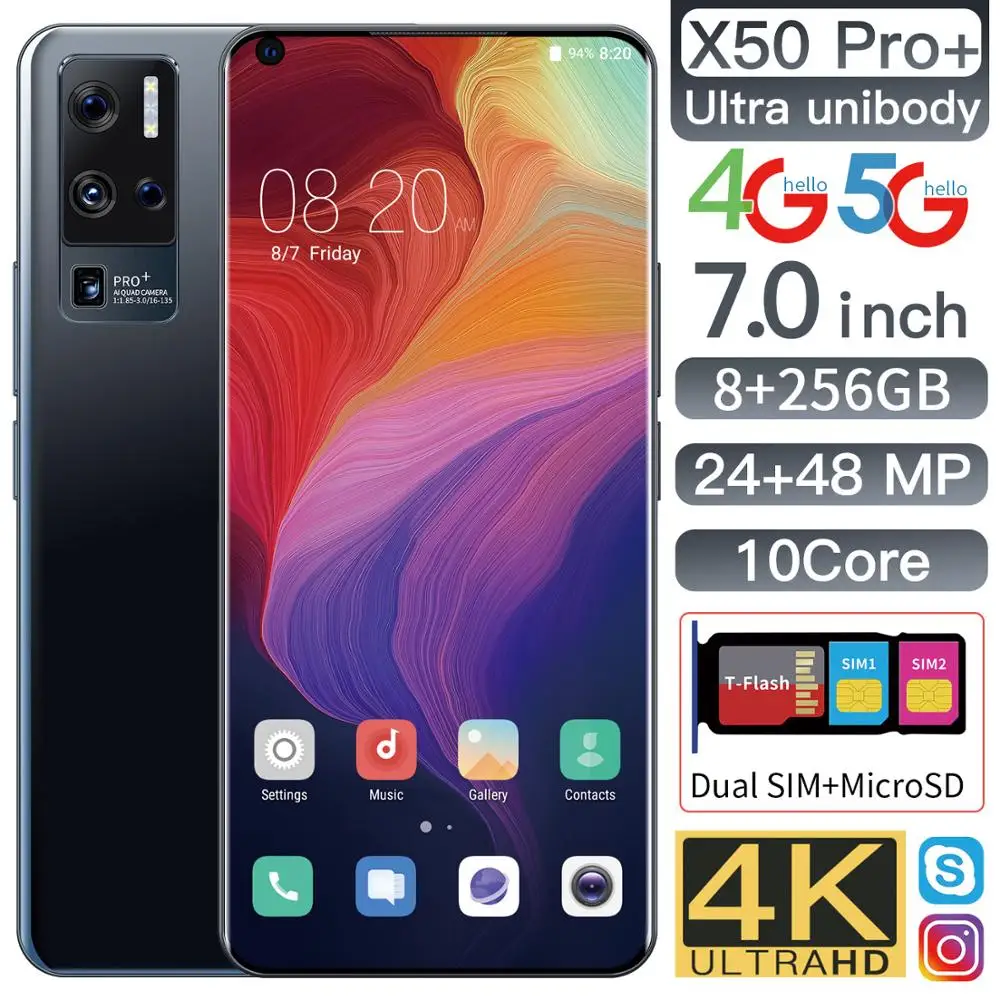 2020 New X50Pro 10-core 8 256G Dual Card Dual Standby6.8Inch Full-screen Ultrabook Mobile Phone 4G Network Fingerprint
2020 New X50Pro 10-core 8 256G Dual Card Dual Standby6.8Inch Full-screen Ultrabook Mobile Phone 4G Network Fingerprint