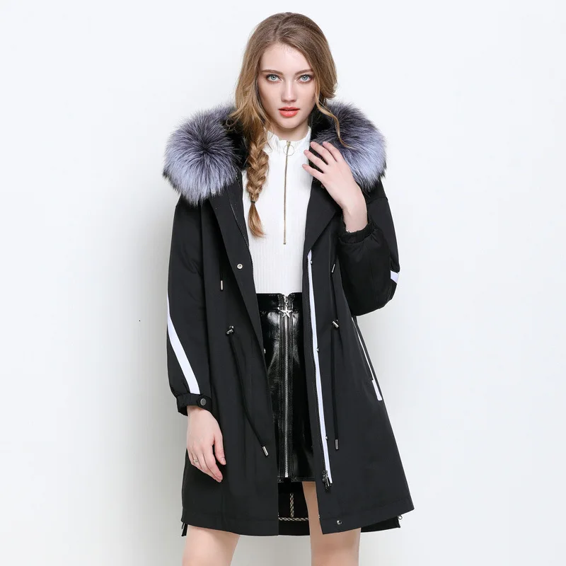 2020 New Winter Jacket Women Long Parka Real Coat Big Fox Fur Collar Hooded Parkas Natural Rabbit Casual Outerwear Clothing
2020 New Winter Jacket Women Long Parka Real Coat Big Fox Fur Collar Hooded Parkas Natural Rabbit Casual Outerwear Clothing