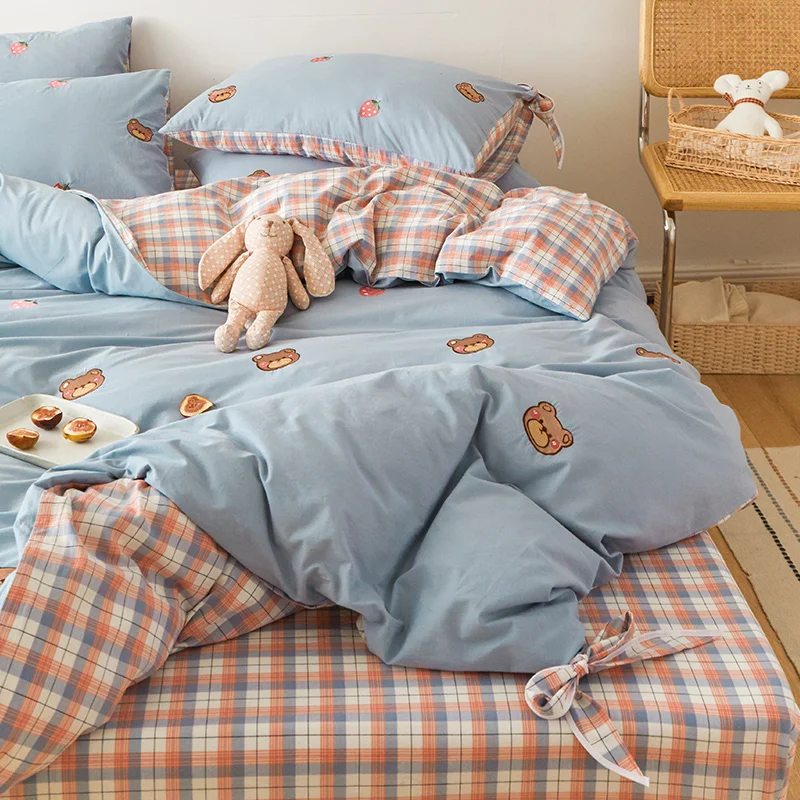 Cotton bedding set cartoon pink princess style four piece set pastoral bedding Quilt Set American extra large
Cotton bedding set cartoon pink princess style four piece set pastoral bedding Quilt Set American extra large